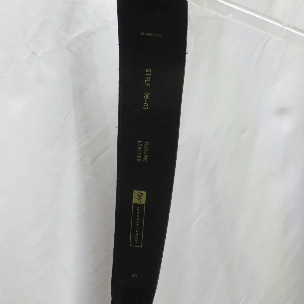 Women's Morgan Taylor Black Suede Wide Belt, Size Small - Picture 5 of 12